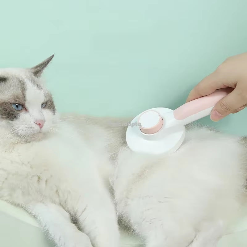 Self-Cleaning Slicker Brush for Dogs and Cats - Undercoat Removal and Massage Comb for Enhanced Circulation