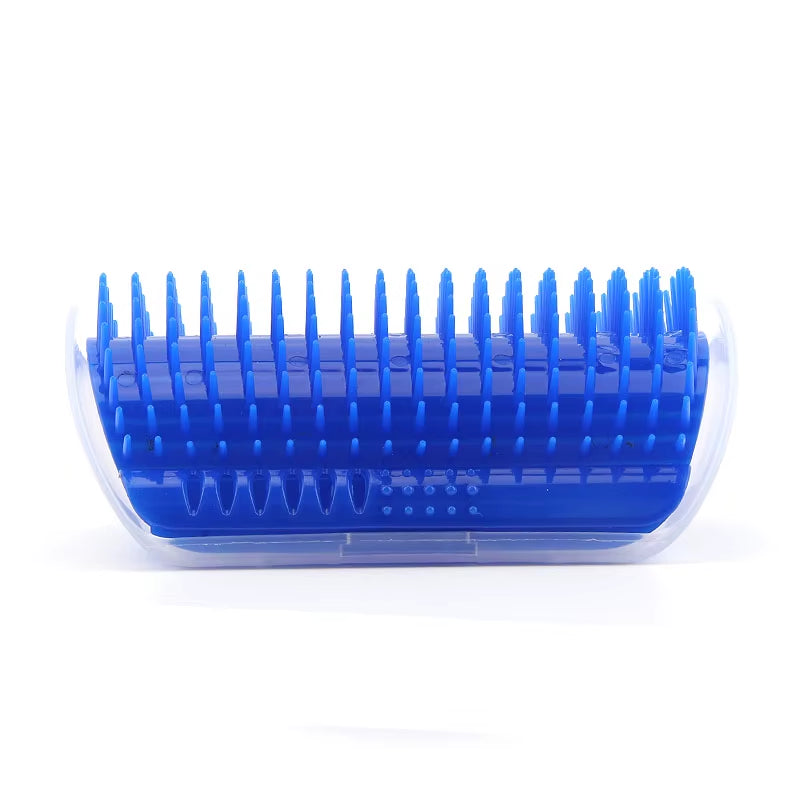 Corner Cat Grooming Brush and Massager with Scratch Bristles for Self-Grooming and Play