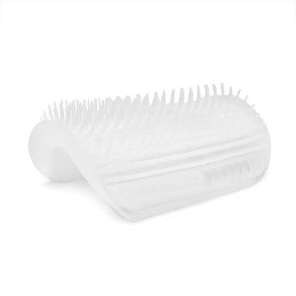Corner Cat Grooming Brush and Massager with Scratch Bristles for Self-Grooming and Play