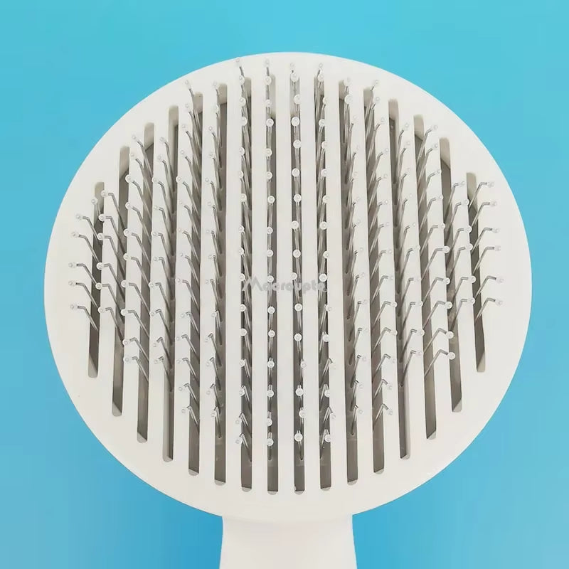 Self-Cleaning Slicker Brush for Dogs and Cats - Undercoat Removal and Massage Comb for Enhanced Circulation