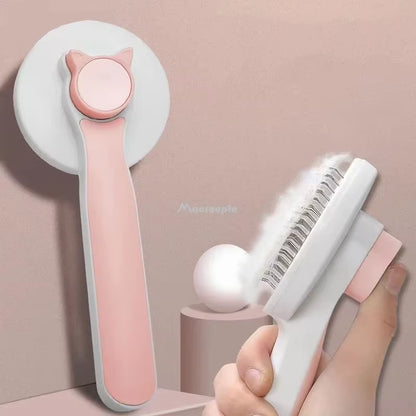 Self-Cleaning Slicker Brush for Dogs and Cats - Undercoat Removal and Massage Comb for Enhanced Circulation